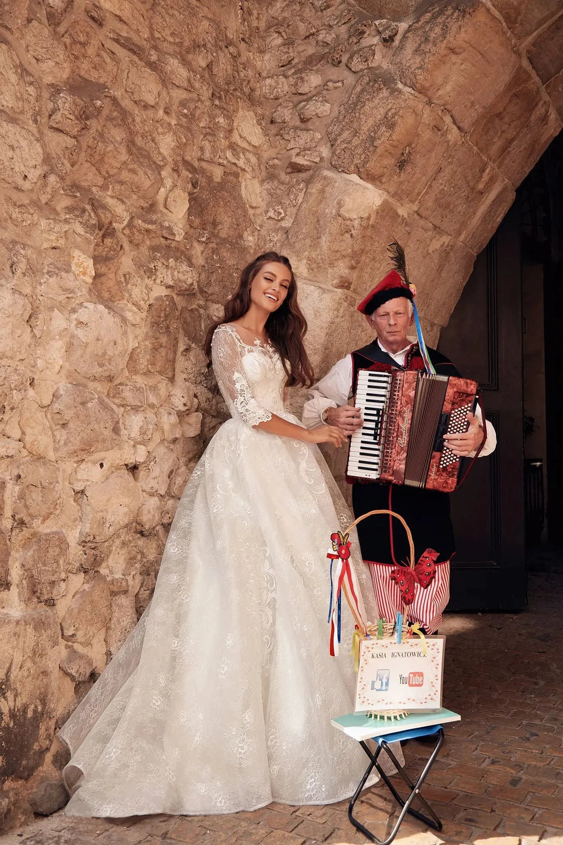 Full Lace Wedding Dresses Beach Boho Bridal Gown Plus Size Half Sleeve O-nek illusion Wedding Gown Custom Made Vintage Ivory
