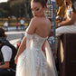 Off the Shoulder Lace Wedding Dresses Sweetheart Beach Boho Bridal Gowns Zipper Sweep Train Princess Wedding Dress