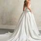 Stunning Wedding Dress Bow Court Train Dress Mermaid Modern Satin Vestido De Novia Satin Princess Gown