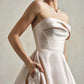 Simply Flawless in Pink Satin Vestido De Novia Wedding Dress Bow Court Train Dress Mermaid Modern Satin Princess Gown