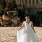 Gaun Pengantin Pantai Ditambah Ukuran dari Bahu V-Neck Lace Up Back Bride Gowns Lace Applique A-Line Vestidos de Novia