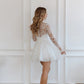 Modern Mini A-Line Wedding Dress Vestido De Novia Train Simple Dress Satin  Bow Court Bridal Gown