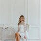 Modern Mini A-Line Wedding Dress Vestido De Novia Train Simple Dress Satin  Bow Court Bridal Gown