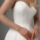 Satin Modern Short Wedding Dress Vestido De Novia Bow Court Train Dress Mermaid Princess Gown