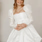 Ruffles Princess Wedding Dress Modern Vestido De Novia Bow Court Train Dress Mermaid Gown Satin