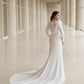 Elegant Flared Wedding Dress Bow Satin Court Train Satin Modern Princess Mermaid Vestido De Novia Bridal Gown