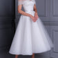 New Elegant Beautiful Sweet Short Off Shoulder Gauze Wedding Dresses Princess Beaded A-shaped Pretty Gorgeous Dresses