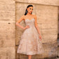 Cocktail Corset Strapless Vestido De Novia Bow Satin Bridal Gown Skirt Wedding Dress Court Train Dress