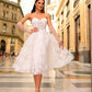 Cocktail Corset Strapless Vestido De Novia Bow Satin Bridal Gown Skirt Wedding Dress Court Train Dress