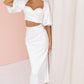 Exquisite Trouser Suit Wedding Dress with Small Slit Bow Satin Court Train Mermaid Sleeves Modern Princess White Satin Bridal Gowns Mermaid Vestido De Novia Short