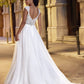 Square Neckline and Scooped Back Wedding Dress Court Train Modern Vestido De Novia Mermaid Bow Princess Satin Bridal Gown