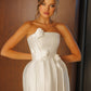 Mini Wedding Dress with lace-up back Princess Modern White Sleeves Bridal Gowns Vestido De Novia Mermaid Court Train Satin