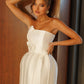 Mini Wedding Dress with lace-up back Princess Modern White Sleeves Bridal Gowns Vestido De Novia Mermaid Court Train Satin