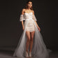 Full-on Lace Wedding Dress Vestido De Novia Train Princess Dress Satin  Bow Court Simple Bridal Gown