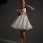 Shiny Short Wedding Dress Satin Vestido De Novia Modern Gown Mermaid Princess Bow Court Train