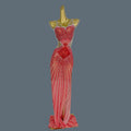 Elegant Crystal Party Evening Gown Cocktail Long Dress Dinner Gown Women Costume Sexy Sparkly Rhinestone Club Party Dress Xigua Red One Size
