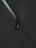 Black Maxi Dresses Women Sexy Deep V Neck Long Sleeves Gowns Runway Party Wear Spring New Fashion