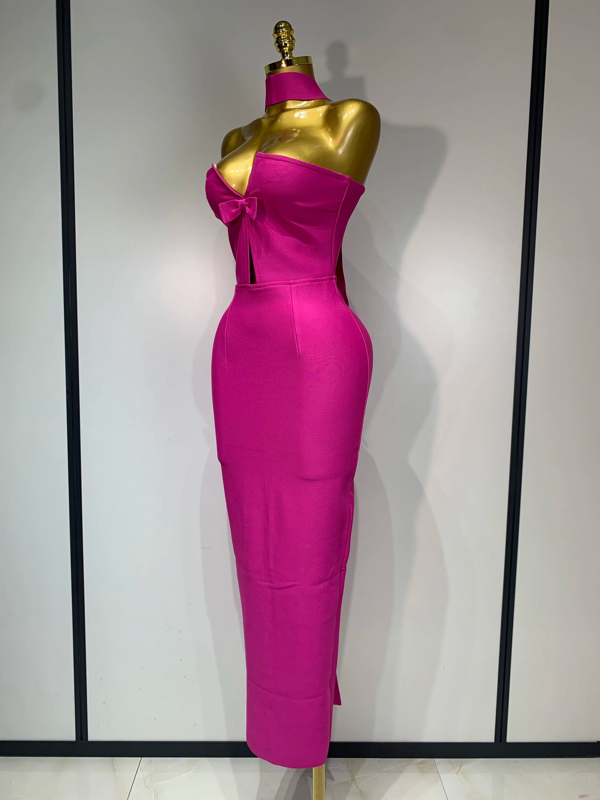 Women Sexy Bodycon Dress Fashion Elegant Strapless Sleeveless Bow Slim Dress Casual Streetwear Club Birthday Party Dresses