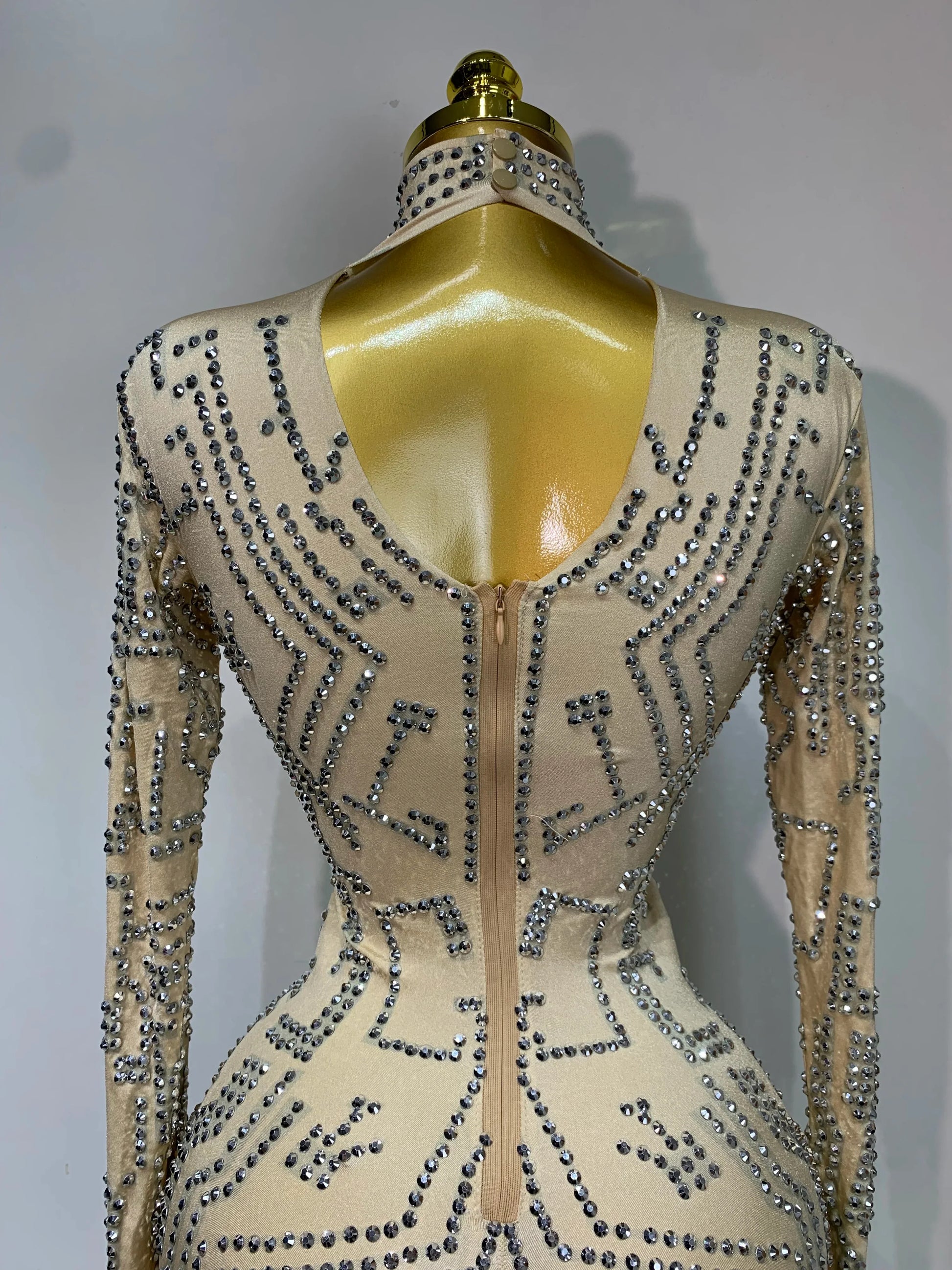Shining Rhinestones Jumpsuits for Women Sexy Stretch Dance Jumpsuit Birthday Party Nightclub Stage Wear Drag Queen Costumes