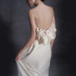 Robe de mariée française en Satin blanc, élégante, Sexy, sans bretelles, motif Floral Rose, longue soirée formelle, robe d'été pour femmes
