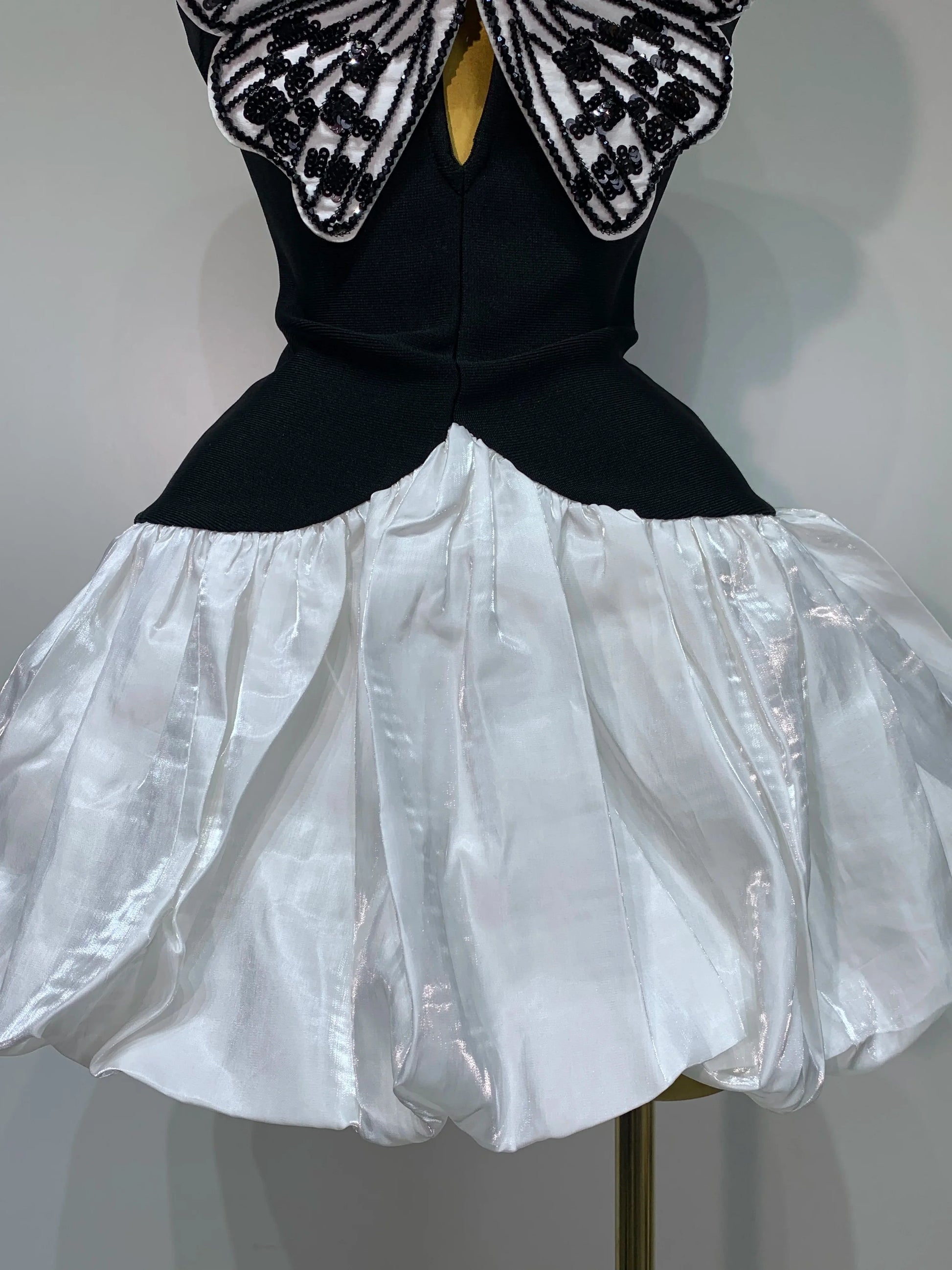 Elegant Evening Party Bandage Dress Sexy Backless Butterfly Sequin Designer Women Luxury Birthday Celebrity Fashion Show Dresses