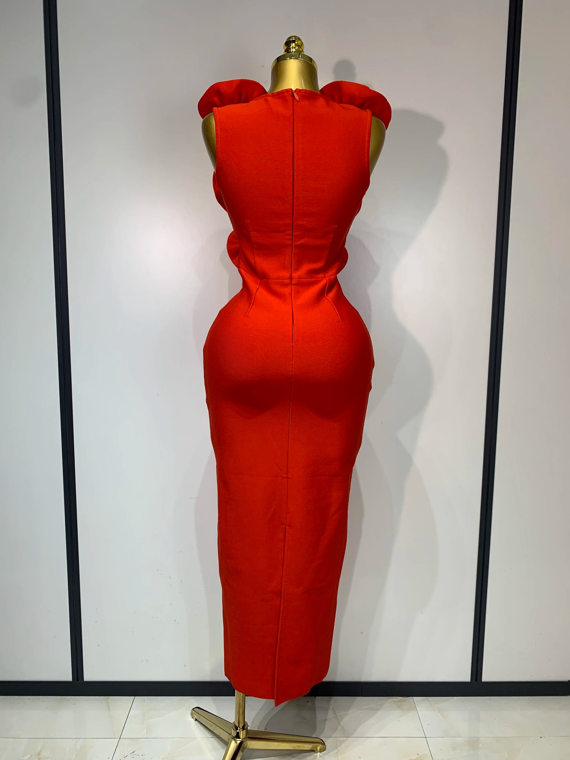 Fashion 3D Flower Sleeveless Bodycon Bandage Dress Women Celebrity Elegant Party Club Luxury Birthday Dress Vestidos