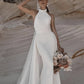 Abito da sposa in spiaggia Halter con velestra