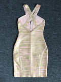 Sexy Women's Coated Bandage Dress Camisole Deep V-neck Sleeveless Bodycon Mini Dresses Cocktail Evening Party Vestidos
