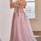 Off Shoulder A-line Tulle Fabric Prom Dress 3D Lace Embroidery Vestidos De Novia Elegant Heart Shaped Neck robes de soirée