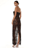 Luxury Sequins Beaded Party Dress Sexy Strapless Glitter Patchwork Mesh Sleeveless Evening Party Club Dress Vestido