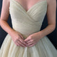 Champagne Tulle Prom Dresses Spaghetti Strap vestidos de noche Elegant Sleeveless Floor-Length V-neck Formal Evening