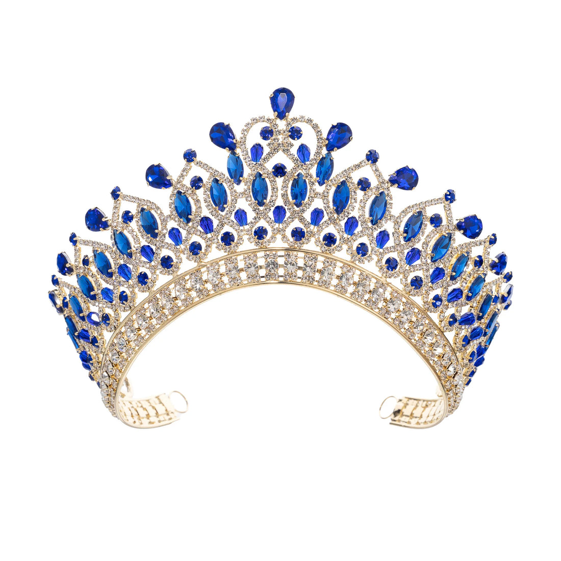 Baroque Queen Crowns For Wedding Crystal Bridal Tiara Crown For Pageant Miss Universe Party Prom Wedding Hair Jewelry Headdress as picture 2