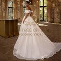 A-Line Wedding Dresses Off The Shoulder Long Sleeves Long Bridal Dress Elegant Wedding Prom Ball Gowns Customized