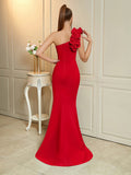 Elegant Long Evening Dress for Women Party Dresses Cocktail Celebrity Night One Shoulder Luxury Female Cloth Sexy Maxi
