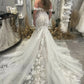 Mermaid Wedding Dresses Sweetheart Neck Off The Shoulder Backless Lace Appliques Country Bridal Gown Plus Size