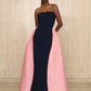 Strapless Prom Dresses Elegant Sleeveless Trumpet Satin vestidos par boda Detachable Train Floor-Length Wedding Dress