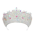 Baroque Wedding Crowns For Pageant Miss Universe Big Crystal Bridal Tiara Crown For Wedding Bride Diadem Hair Jewelry Headdress as picture 5