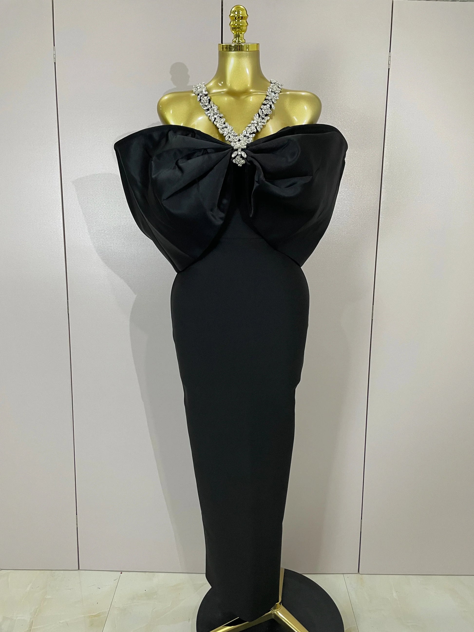 Luxury Rhinestone Chain Red Off Shoulder Vintage Butterfly Chic Bodycon Long Dress Elegant Evening Party Birtyday Clothing black