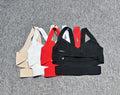 Casual Women'S Ultra Short Bandage Vest Spaghetti Strap Sleeveless Hollow Out Solid Color Backless Top Women'S Sports Vest