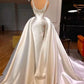 Biço de luxo Mermaid Pearls vestido de noiva com vestidos de noiva divididos em trem destacável para mulheres feitas sob medida vestido de novia