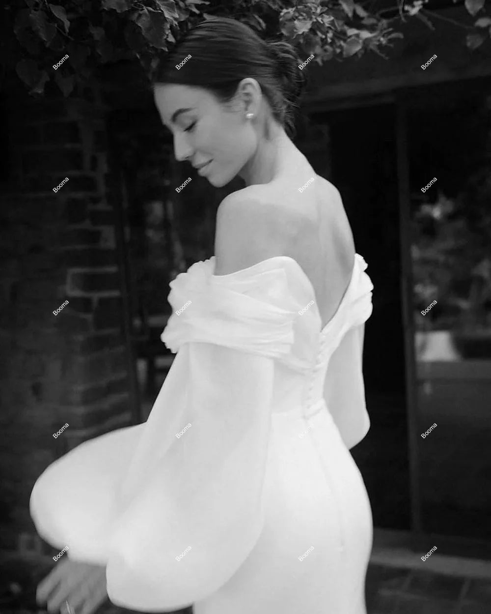 Suknie ślubne syreny dla kobiet poza ramionami rękawy narzeczniki imprezowe sukienki садебное платье vestidos novias boda