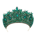 Baroque Wedding Crowns For Pageant Miss Universe Big Crystal Bridal Tiara Crown For Wedding Bride Diadem Hair Jewelry Headdress as picture