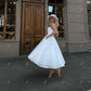 Gaun Perkahwinan Pendek Berkilat Sweetheart Bridals Mudah Parti Pesta Kaki Celah Formal Gaun malam untuk wanita gaun pengantin wanita