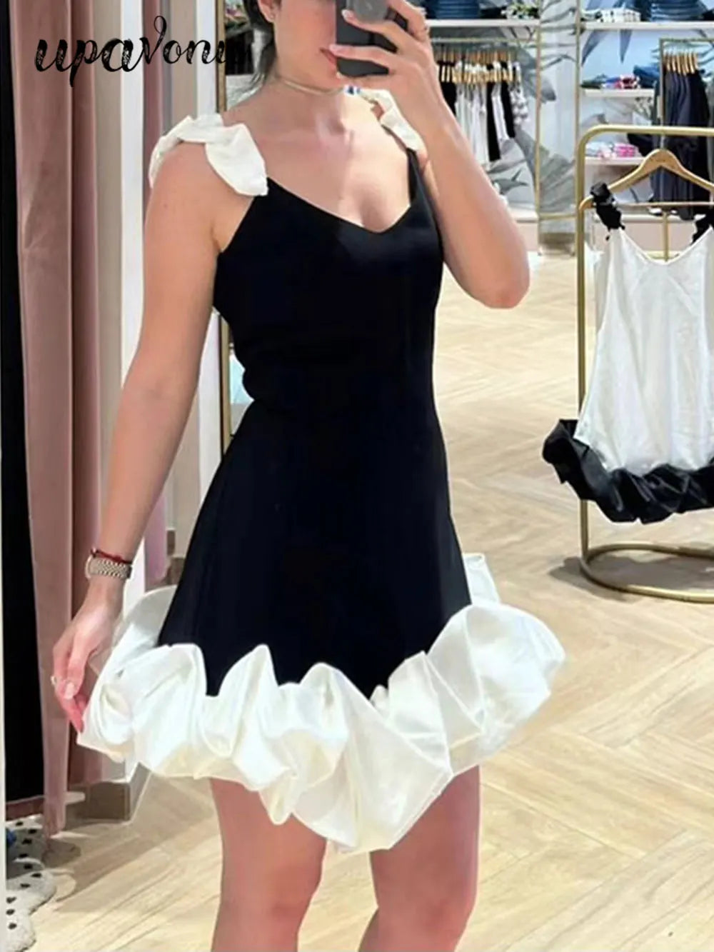 Sexy Women'S Patchwork Draped Design Bandage Dress Spaghetti Strap Sleeveless Bodycon Backless Midi Dress Party Vestidos