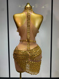 Sparkly Rhinestone Short Dress for Women Sexy Party Celebrate Birthday Dress Photo Shoot Performance Stage DJ Singing Costumes