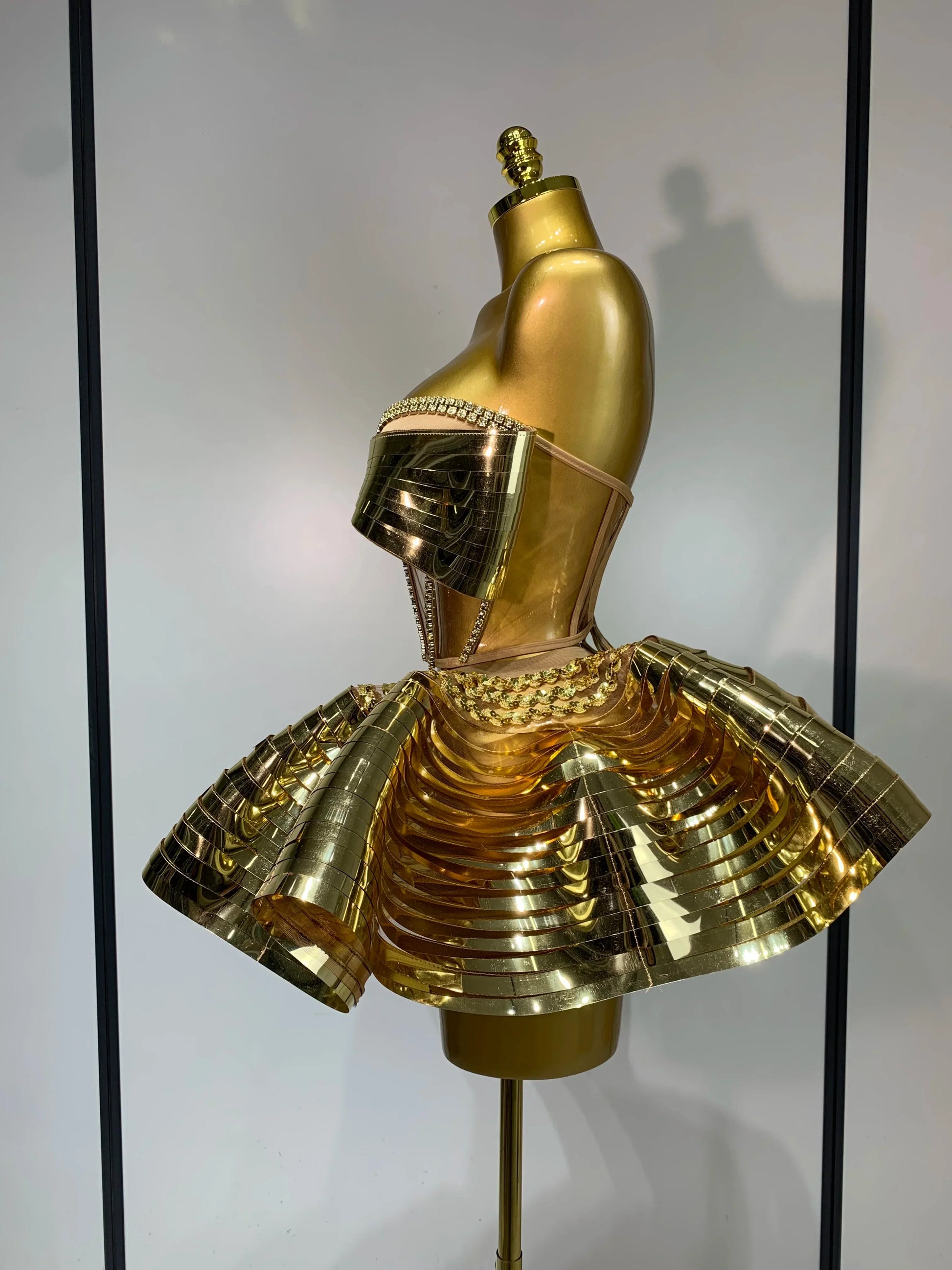 Women Stage Performance Costume Two Piece Set Silver Sequins Rhinestone Fancy Outfit Sexy Backless Shiny Birthday Party Dresses