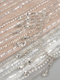Glamorous Silver Sequin Spaghetti Strap Maxi Dress Gown with Cut-Out Detail and High Slit for Red-Carpet Galas