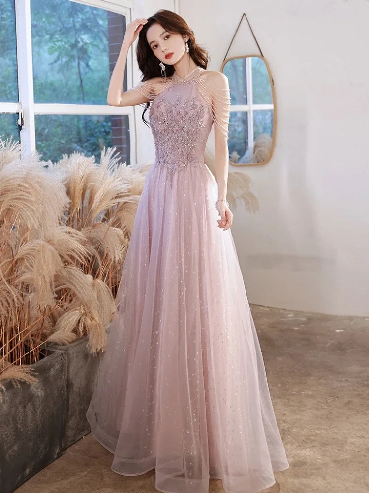Elegant Dresses for Women Evening Dress Robe Prom Gown Formal Party Long Luxury Customized Occasion Wedding Women's