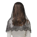 Lace Mantilla Veil For Church Latin Mass Spanish Style Lace Head Scarf Shawl White Black Catholic Chapel Veil For Wedding Bride