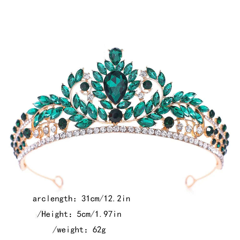 Baroque Bridal Tiara Crown For Wedding Rhinestone Queen Princess Crowns For Pageant Women Girl Diadem Hair Jewelry Headpiece as picture